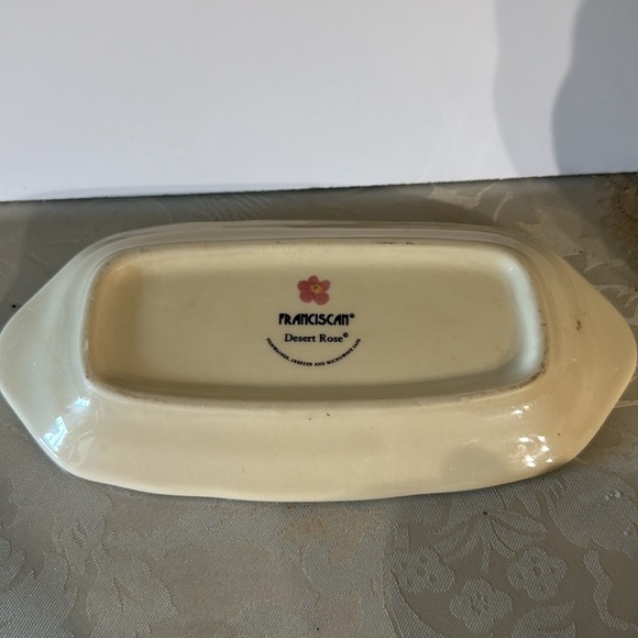 Vintage Beautiful FRANCISCAN China “DESERT ROSE” Covered Butter Dish. Pink Roses - Picture 3 of 6